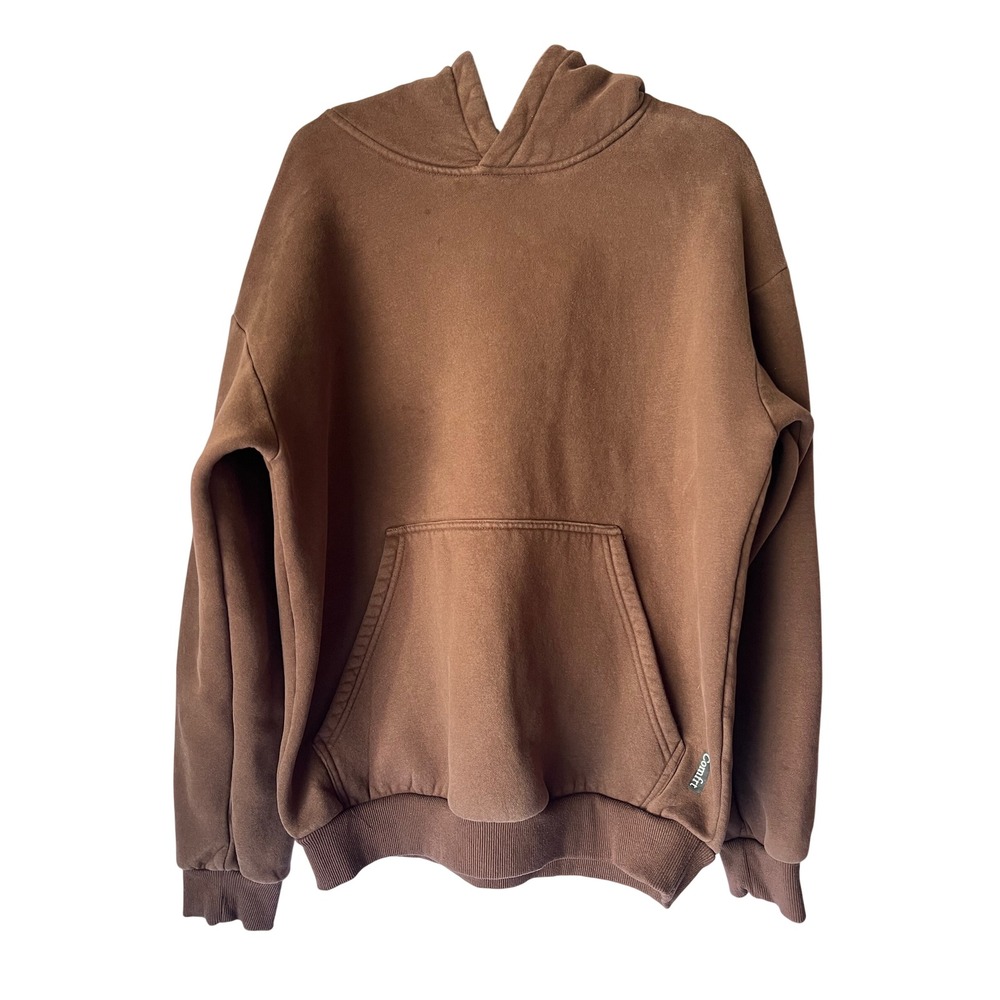 Comfrt Brown Oversized Fleece Hoodie Sweatshirt Small RN170537